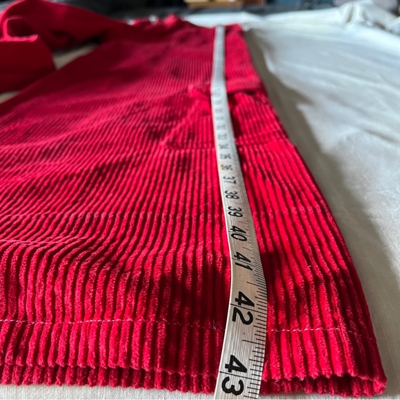Vintage, red, wide leg, corduroy pants! - Picture 5 of 7